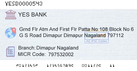 Yes Bank Dimapur NagalandBranch 