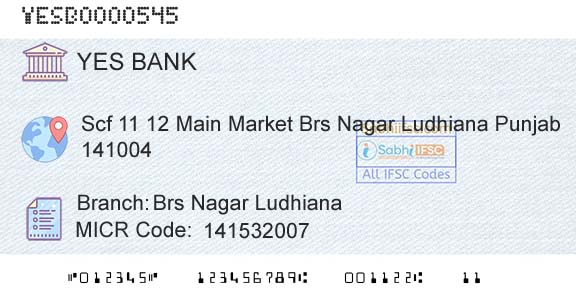 Yes Bank Brs Nagar LudhianaBranch 