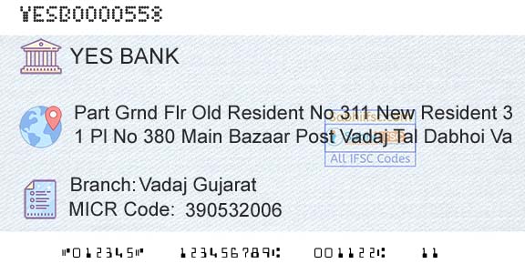 Yes Bank Vadaj GujaratBranch 