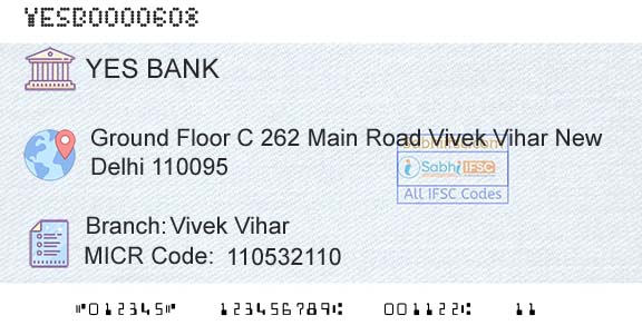 Yes Bank Vivek ViharBranch 