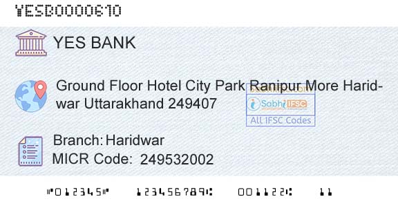 Yes Bank HaridwarBranch 