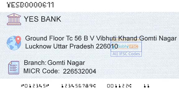 Yes Bank Gomti NagarBranch 