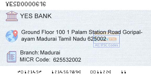 Yes Bank MaduraiBranch 