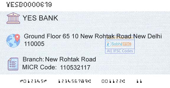 Yes Bank New Rohtak RoadBranch 