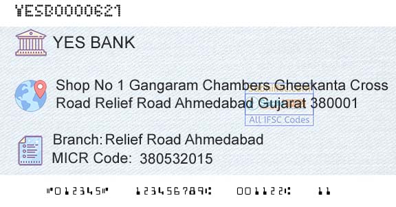 Yes Bank Relief Road AhmedabadBranch 