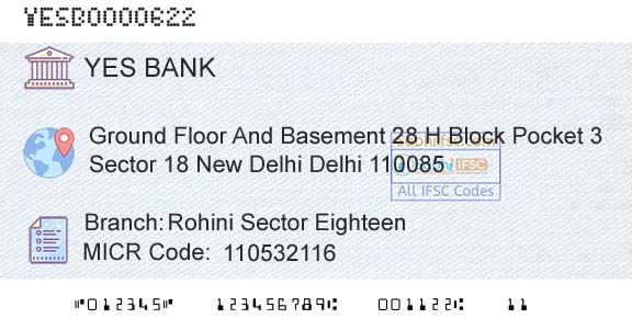 Yes Bank Rohini Sector EighteenBranch 