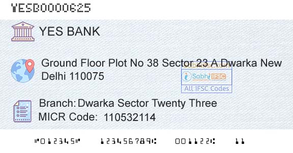 Yes Bank Dwarka Sector Twenty ThreeBranch 