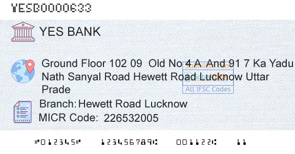 Yes Bank Hewett Road LucknowBranch 