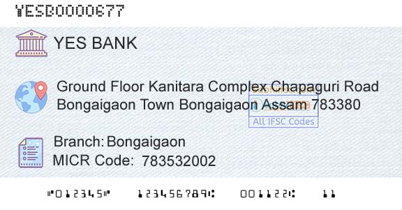 Yes Bank BongaigaonBranch 