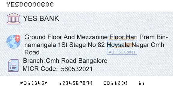 Yes Bank Cmh Road BangaloreBranch 