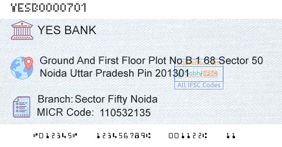 Yes Bank Sector Fifty NoidaBranch 