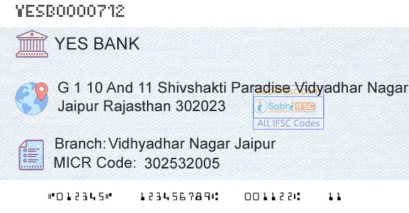 Yes Bank Vidhyadhar Nagar JaipurBranch 