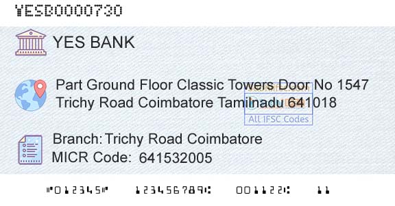Yes Bank Trichy Road CoimbatoreBranch 