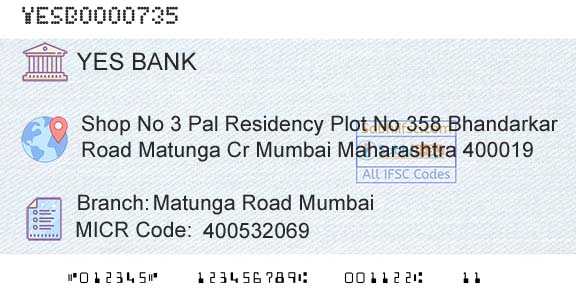 Yes Bank Matunga Road MumbaiBranch 