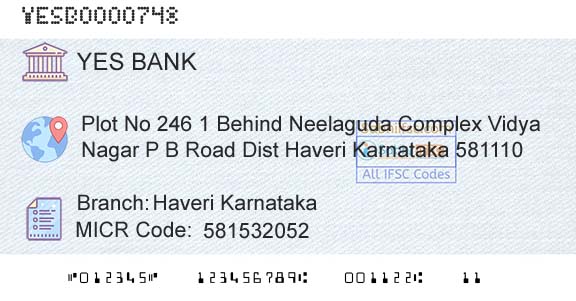 Yes Bank Haveri KarnatakaBranch 