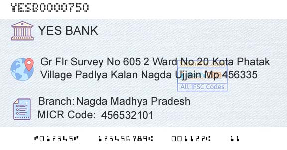 Yes Bank Nagda Madhya PradeshBranch 