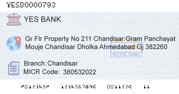 Yes Bank ChandisarBranch 