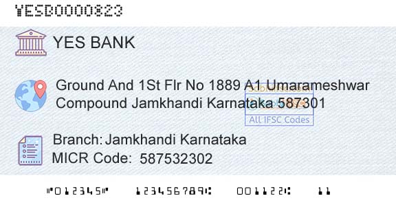 Yes Bank Jamkhandi KarnatakaBranch 