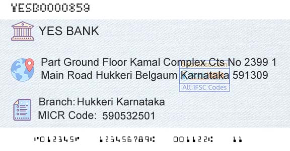 Yes Bank Hukkeri KarnatakaBranch 