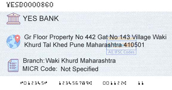 Yes Bank Waki Khurd MaharashtraBranch 