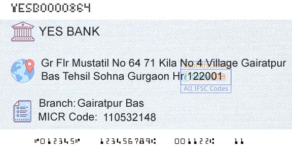 Yes Bank Gairatpur BasBranch 