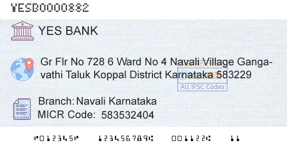 Yes Bank Navali KarnatakaBranch 