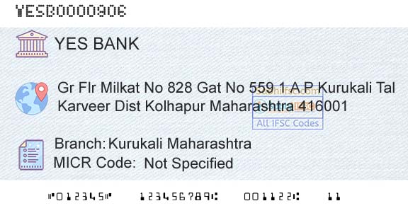 Yes Bank Kurukali MaharashtraBranch 