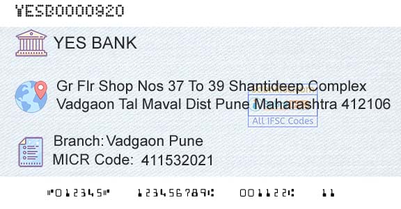 Yes Bank Vadgaon PuneBranch 