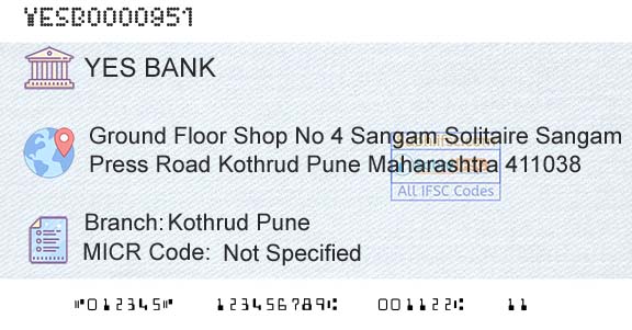 Yes Bank Kothrud PuneBranch 