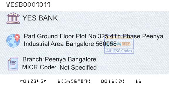 Yes Bank Peenya BangaloreBranch 