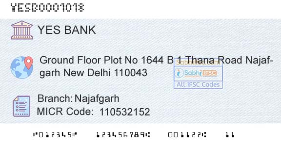 Yes Bank NajafgarhBranch 