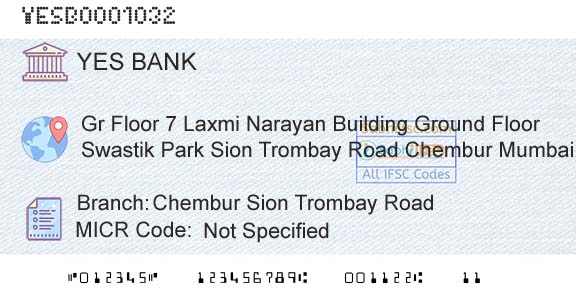 Yes Bank Chembur Sion Trombay RoadBranch 