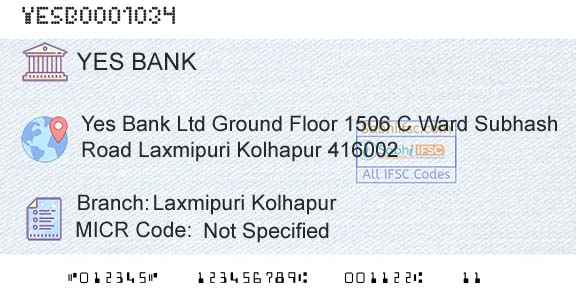 Yes Bank Laxmipuri KolhapurBranch 