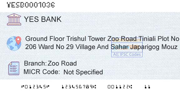 Yes Bank Zoo RoadBranch 