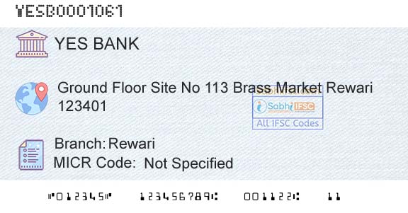 Yes Bank RewariBranch 