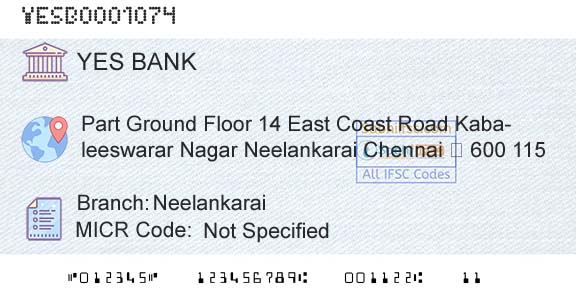 Yes Bank NeelankaraiBranch 