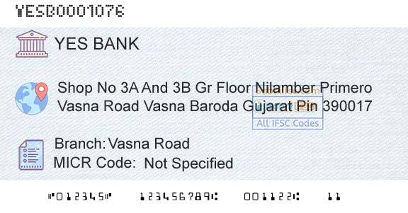 Yes Bank Vasna RoadBranch 