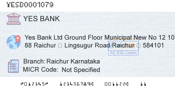 Yes Bank Raichur KarnatakaBranch 