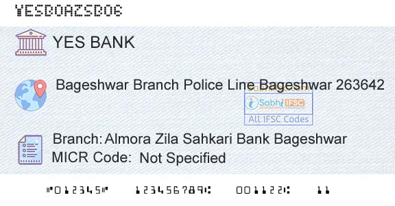 Yes Bank Almora Zila Sahkari Bank BageshwarBranch 