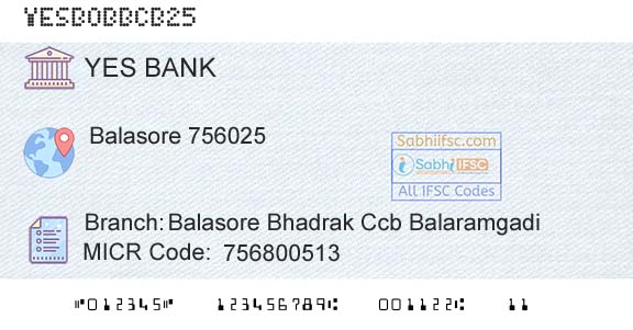 Yes Bank Balasore Bhadrak Ccb BalaramgadiBranch 