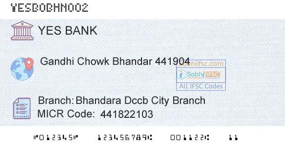 Yes Bank Bhandara Dccb City BranchBranch 