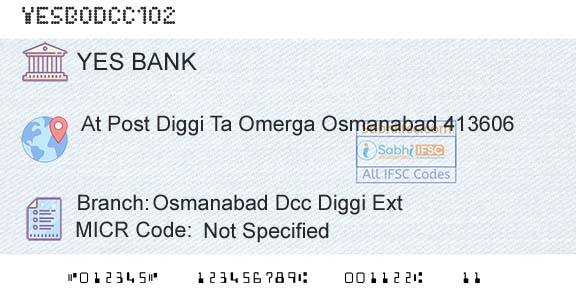 Yes Bank Osmanabad Dcc Diggi ExtBranch 