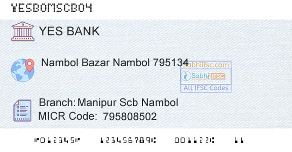 Yes Bank Manipur Scb NambolBranch 