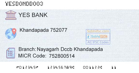 Yes Bank Nayagarh Dccb KhandapadaBranch 