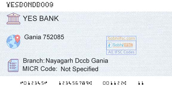 Yes Bank Nayagarh Dccb GaniaBranch 