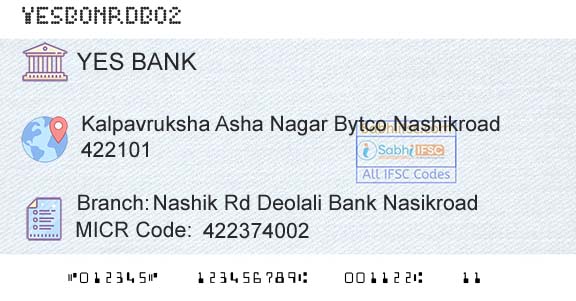 Yes Bank Nashik Rd Deolali Bank NasikroadBranch 