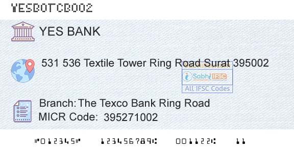 Yes Bank The Texco Bank Ring RoadBranch 
