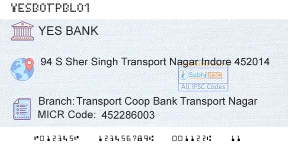 Yes Bank Transport Coop Bank Transport NagarBranch 