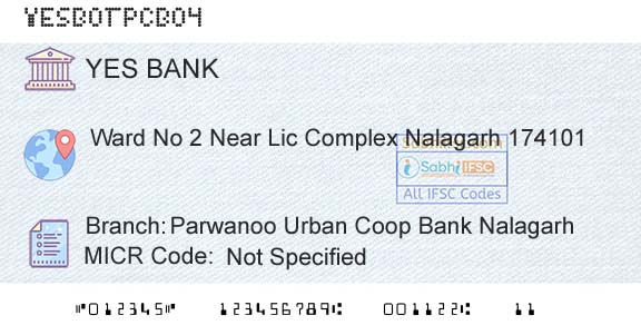 Yes Bank Parwanoo Urban Coop Bank NalagarhBranch 