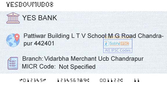 Yes Bank Vidarbha Merchant Ucb ChandrapurBranch 